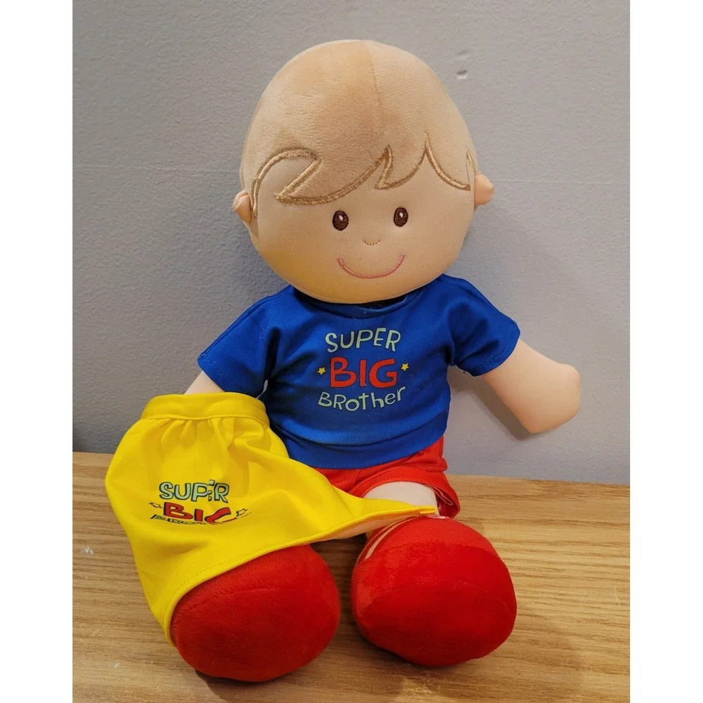 Baby Ganz Super Big Brother 14 inch Plush Doll with Detachable Cape Blue Red